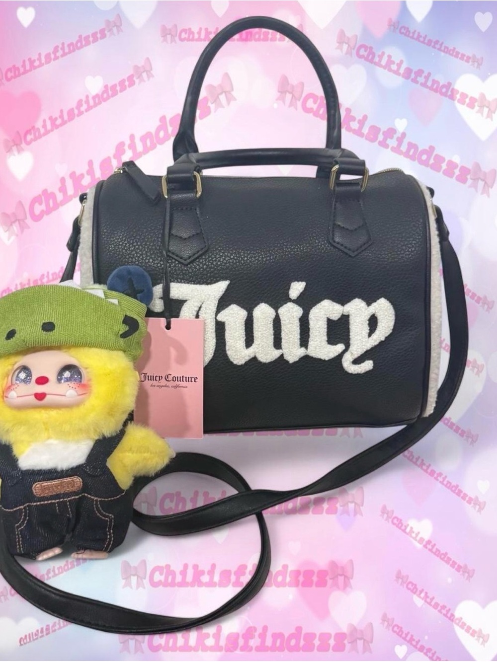 Juicy Couture Black Flashback Satchel Bag
